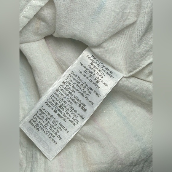 J. Crew Womens Dress Sz 6 Sleeveless Tiered Midi Metallic Striped Ruffled Zip - Picture 12 of 13